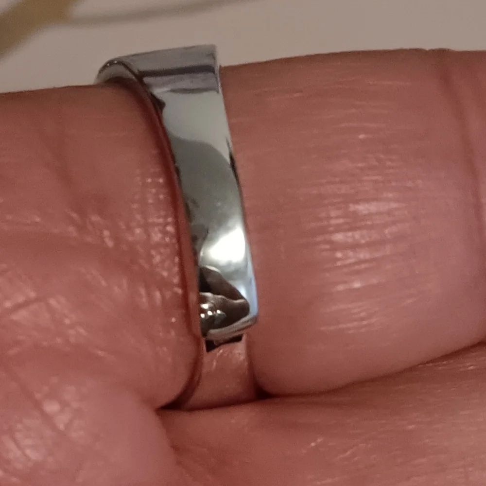 MOISSANITE BAND RING 925 STERLING SILVER ADJUSTABLE 9-12